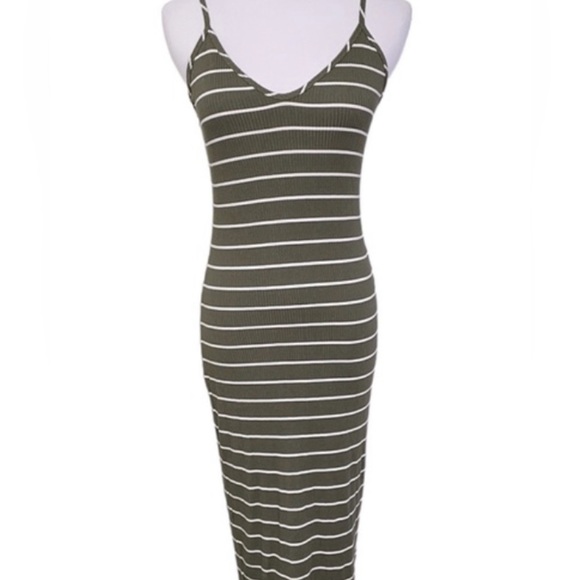Striped Midi Dress - Picture 1 of 8